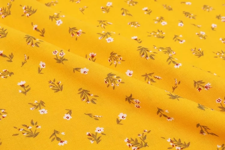 Challis Rayon Viscos Flower Fabrics for Skirt Dress